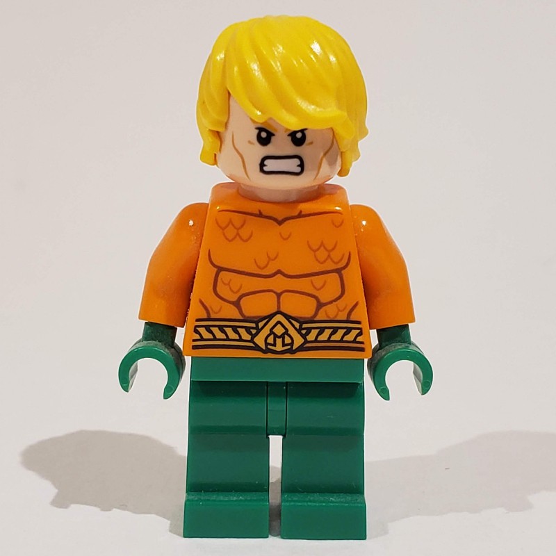 LEGO Set fig-012381 Aquaman, Short Yellow Hair (3626c Head ...