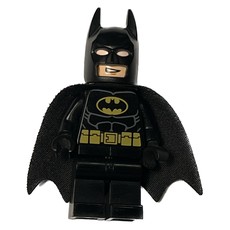 Batman, Black Suit, Black Cape and Cowl, Yellow Batman Logo (56630 Cape) (3626c Head) (fig-012384)
