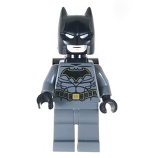 Batman, Dark Bluish Gray Suit, Black Cowl, Neck Bracket with Pin Holes (fig-012395)