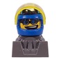 Racer - Blue Helmet, Trans-Yellow Visor, Dark Gray Body
