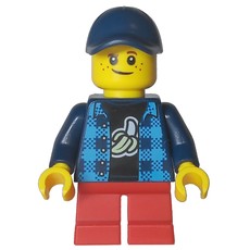 Kid - Dark Blue Torso, Red Legs, Dark Blue Cap (fig-012511)