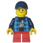 Kid - Dark Blue Torso, Red Legs, Dark Blue Cap