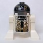 Astromech Droid, R2-D2, Flat Silver Dome, Mud Stains, Dual Sided Printed Body