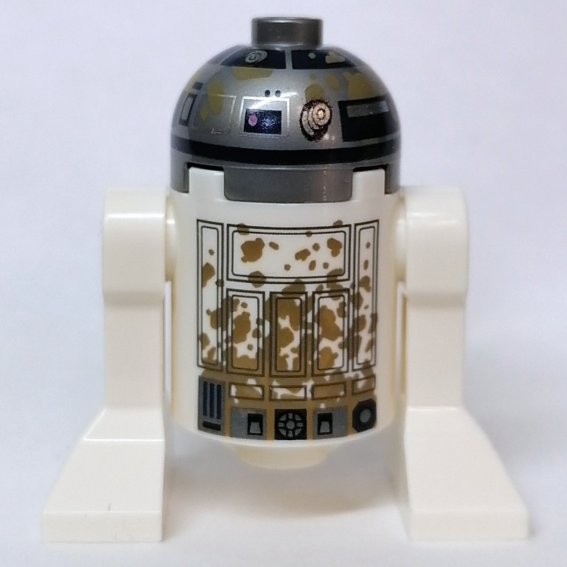 LEGO Set fig-012565 Astromech Droid, R2-D2, Flat Silver Dome, Mud ...