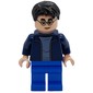 Harry Potter, Open Dark Blue Jacket over White Shirt, Blue Legs