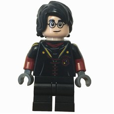 Harry Potter, Tournament Uniform Black and Dark Red with Printed Arms, Medium Legs (fig-012690)