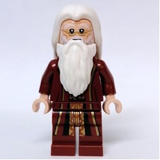 Albus Dumbledore, Dark Red Robes, White Hair and Beard (fig-012704)