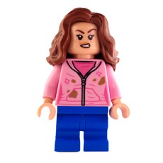 Hermione Granger, Bright Pink Hoodie over Dark Pink Shirt, Medium Legs, Angry (fig-012708)