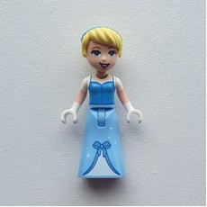 Cinderella - Bright Light Blue Dress, White Under-Dress, White Hands (fig-012750)