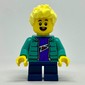 Boy, Dark Turquoise Jacket, Short Dark Blue Legs