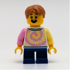 Boy, Tie-dye Shirt, Short Blue Legs (fig-012768)