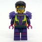 Stunt Rider, Vibrant Yellow and Dark Purple Jumpsuit, Visor