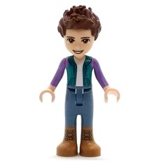 Ethan - Dark Turquoise Shirt, Sand Blue Pants, Reddish Brown Hair (fig-012796)