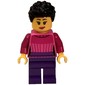 Woman, Dark Pink Sweater, Dark Purple Legs