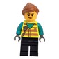 Woman, Vibrant Yellow Safety Vest, Black Legs