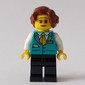 Train Conductor, Dark Turquoise Vest, Reddish Brown Hair, Glasses