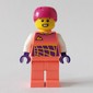 Cyclist, Coral Racing Suit, Magenta Bike Helmet