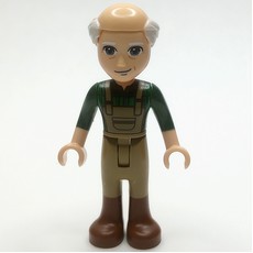 Marcel - Dark Green Shirt, Dark Tan Overall, Bald Head (fig-012815)