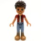 River - Red Shirt, Sand Blue Pants, Dark Brown Hair