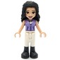Emma - Lavender Jacket, White Pants, Black Hair