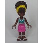 Nandi - Dark Turquoise Top, Dark Pink Skirt, Yellow Ribbon