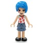 Evelyn - White Top, Sand Blue Skirt, Dark Azure Hair, Face Paint