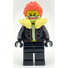Black Torso, Black Legs, Bright Light Yellow Fur Collar, Coral Hair (fig-012845)