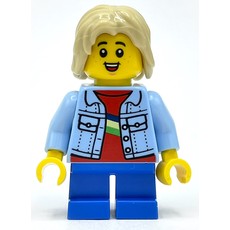 Kid - Bright Light Blue Torso, Blue Legs, Tan Hair (fig-012848)