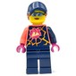 Coral Torso, Dark Blue Legs, Dark Blue Cap, Dark Orange Hair