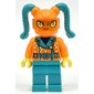 Orange Torso, Dark Turquoise Legs, Orange Helmet with Dark Turquoise Braids
