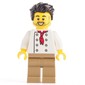 Chef - White Torso, Dark Tan Legs, Black Hair