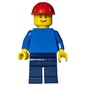 Blue Torso, Dark Blue Legs, Red Hat