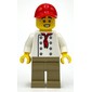 Chef, White Torso, Dark Tan Legs, Red Cap