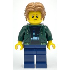 Dark Green Torso, Dark Blue Legs, Medium Nougat Hair (fig-012870)