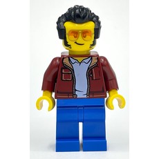 Dark Red Torso, Blue Legs, Black Hair (fig-012873)