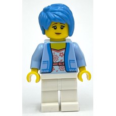 Bright Light Blue Torso, White Legs, Dark Azure Hair (fig-012874)