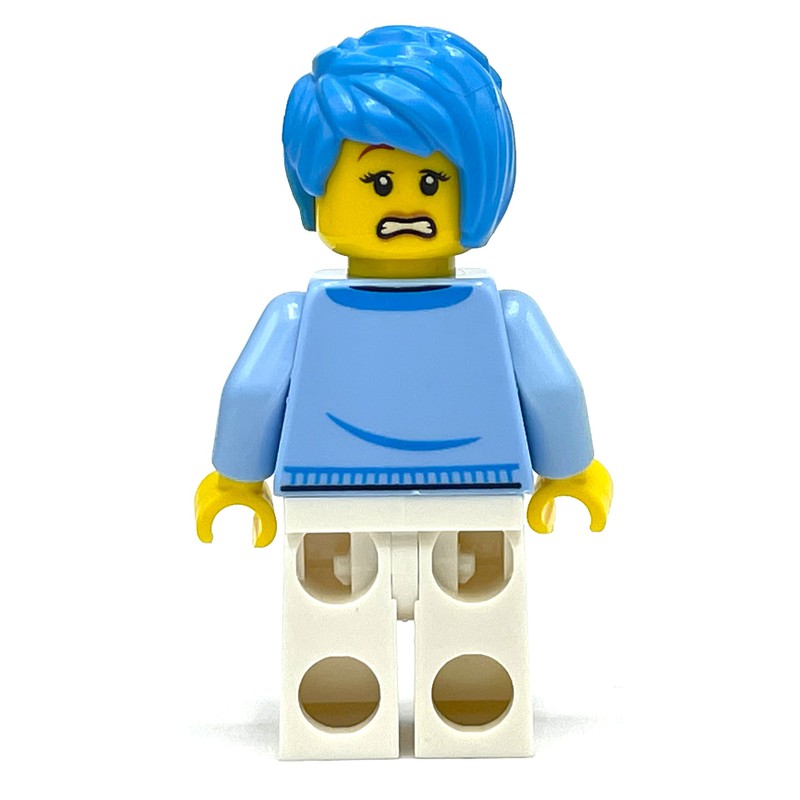 Lego minifigure blue discount hair