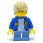 Kid - Blue Torso, Medium Blue Legs, Tan Hair