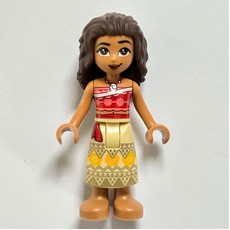 Moana - Red Top, Dark Tan Skirt (fig-012884)