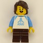 Kid - White Atari Torso, Dark Brown Legs, Dark Brown Hair
