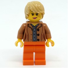 Medium Nougat Torso, Bright Light Orange Legs, Tan Hair (fig-012964)