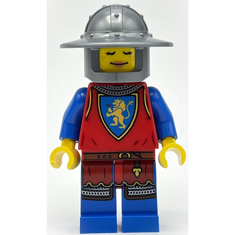 Lego Set Fig-012982 Knight, Woman, Wide Brim Helmet, Eyes Closed 