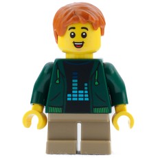 Kid - Dark Green Torso, Dark Tan Legs, Dark Orange Hair (fig-013020)