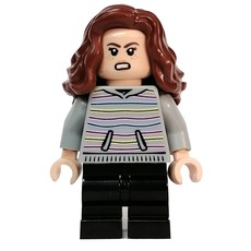 Hermione Granger, Light Bluish Gray Sweater with Stripes, Medium Black Legs (fig-013037)