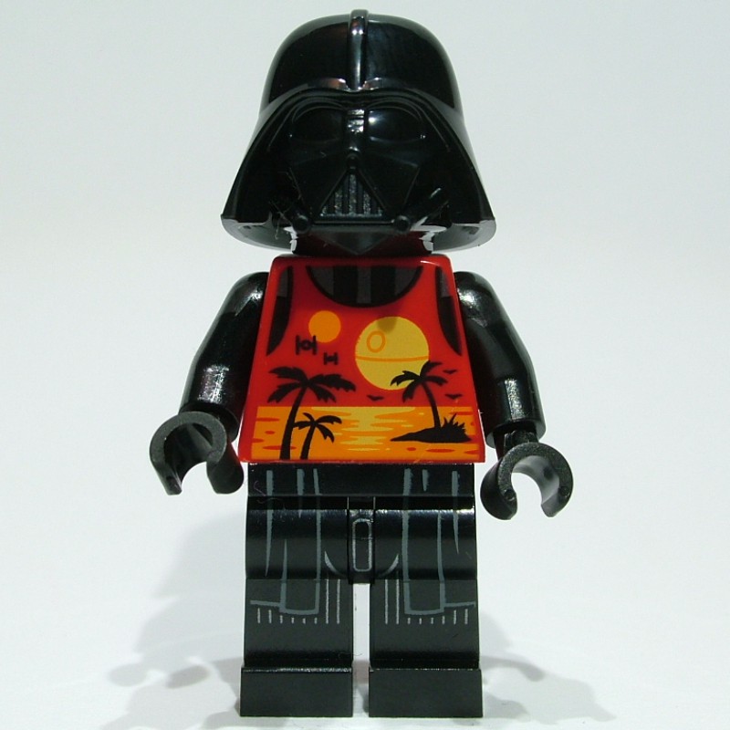 LEGO Set fig 013054 Darth Vader Vest with Sunset and Palm Tree