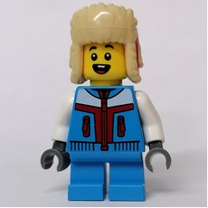 Kid - Dark Azure Torso, Dark Azure Legs, Red/Tan Fur Hat (fig-013147)