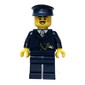 Tram Driver, Dark Blue Torso, Dark Blue Legs, Dark Blue Hat