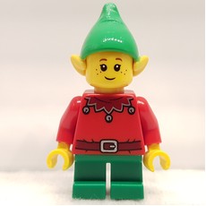 Elf - Red Torso, Green Legs, Bright Green Hat (fig-013198)