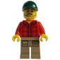 Harry Handle - Red Torso, Dark Tan Legs, Dark Green Cap