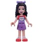 Emma - Coral Top, Medium Lavender Skirt, Bow